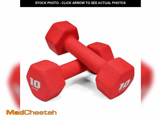 Lot 74-14079921 - CAP Barbell, 10lb Red Neoprene Dumbbell, Pair - UNUSED