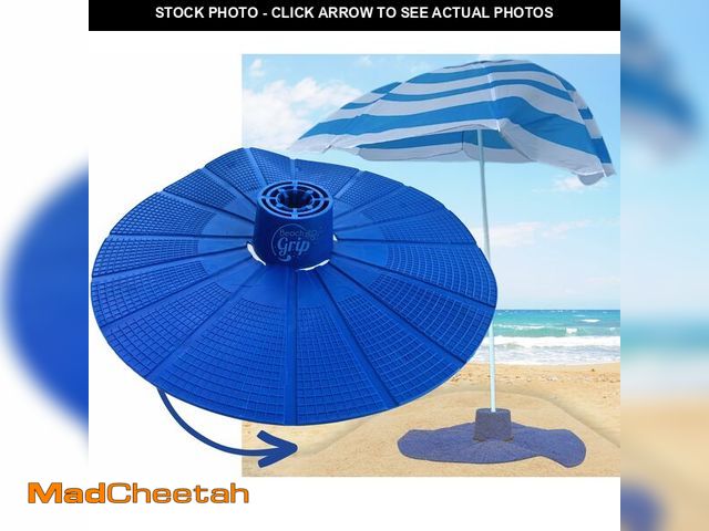 Lot 74-14206570 - BeachGrip - Beach Umbrella Sand Anchor - Holds a Beach Umbrella in Very Strong Winds (100 MPH) - Hea...