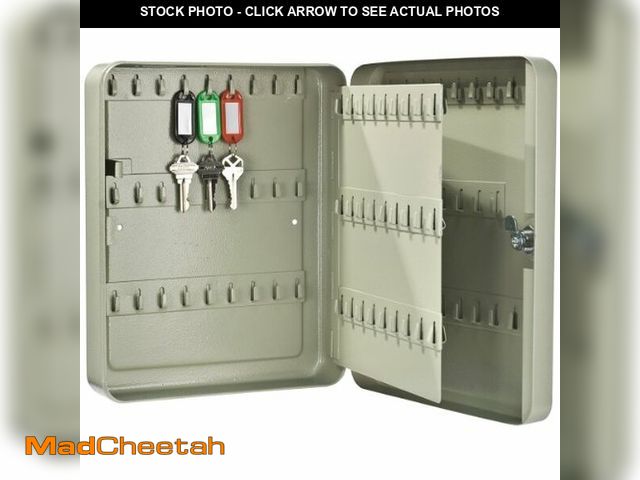 Lot 74-10822476 - BARSKA 105 Position Key Safe, Beige , 9" x 3" x 11.75" - UNUSED