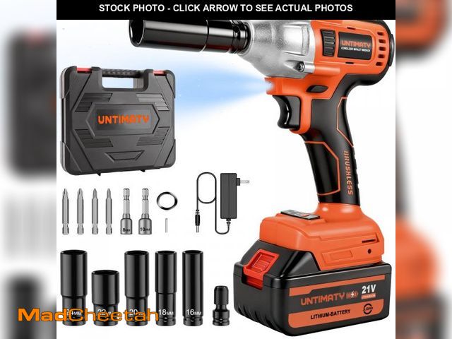 Lot 74-12486485 - Cordless Impact Wrench, UNTIMATY 1/2 inch  Brushless Impact Gun, Max Torque 320 Ft-lbs?430N.m? Impac...