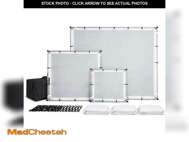 Lot 74-13698038 - Glide Gear BFS 100 Butterfly Scrim - 4x4, 6x6, 8x8 Diffuser - 3 Nylon Silks, Quick-Setup Frame, C-St...