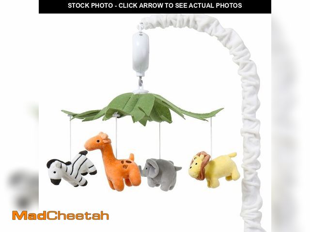 Lot 74-12608162 - The Peanutshell Crib Mobile for Boys or Girls - White Musical Baby Crib Mobile with 12 Lullabies, Ju...