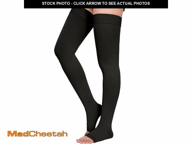 Lot 74-12978624 - Thigh High 20-30 mmHg Compression Stocking, Open Toe Compression Socks for women &amp; men circulati...