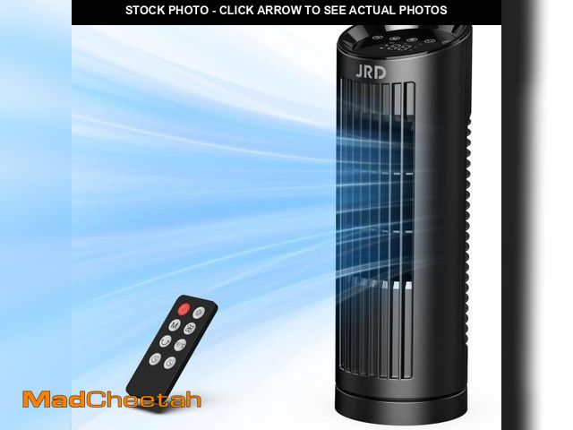 Lot 74-12050115 - JRD 13'' Tower Fan for Bedroom, Quiet Cooling Desk Fan with Remote, 80ÃâÃÂ° Oscillating, 3 Speed...