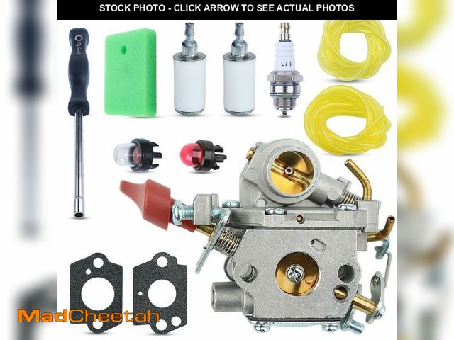 Lot 74-13540324 - AUMEL C1M-W44 Carburetor Carb with Air Fuel Filter Line Kit for Craftsman Poulan 33CC PP333 PP330 PP...