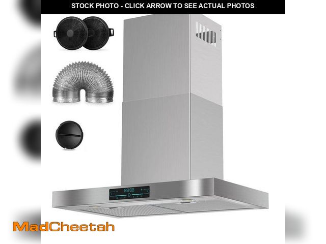 Lot 74-13561201 - Velivi 30 in. 900CFM Smart Convertible Ductless Wall Mount Range Hood in Stainless Steel with Gestur...