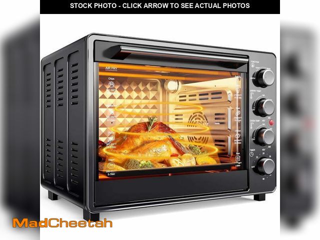 Lot 74-14603862 - 34 QT Super-Large  Air Fryer, Electric Toaster Oven Countertop, Pizza, Warm, Broil, Toast, Bake, Air...