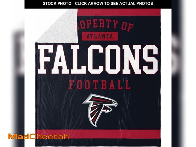 Lot 74-12760129 - FOCO Atlanta Falcons NFL Team Property Of Sherpa Fleece Blanket - USED