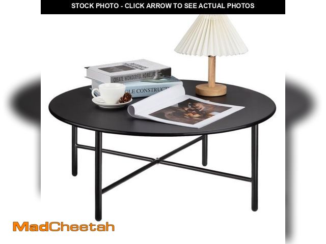 Lot 74-12487891 - (MISSING HARDWARE) CERBIOR Patio Round Steel Coffee Table, Weather Resistant Anti-Rust and Waterproo...