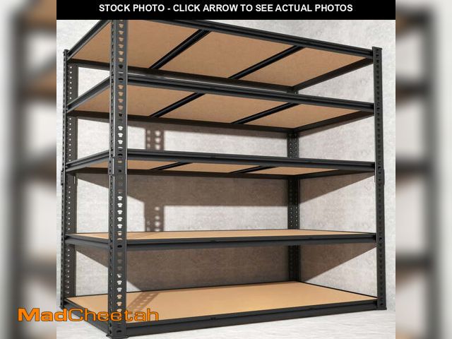 Lot 74-14609155 - Ktaxon 5 Tier 48" W Shelving Rack for Garage &amp; Industrial Heavy Duty,  2700LBS Adjustable Metal ...