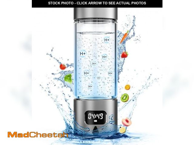 Lot 74-11907271 - Hydrogen Water Bottle - Portable, Rechargeable, LED Timer, Aluminum and Glass, 5000 PPB Hydrogen in ...
