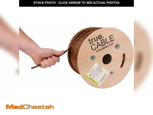 Lot 74-12898993 - TRUE CABLE Cat6 Direct Burial Outdoor Bulk Ethernet Cable, Shielded F/UTP, 500ft, Brown, 23AWG Solid...