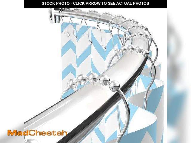 Lot 74-14586901 - Yeabett Curved Shower Curtain Rod 43-72 Inches Adjustable, Shower Rods for Bathroom Aluminum Rustpro...