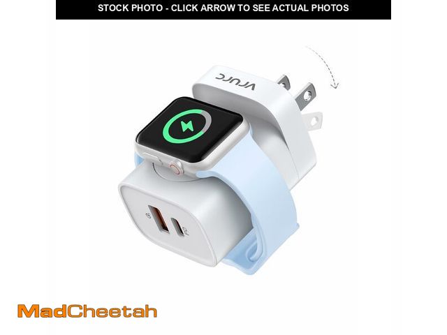 Lot 74-14273941 - VRURC Fast Charger for Apple Watch, Built-in Wireless Magnetic Charging Station for iWatch SE/11/10/...