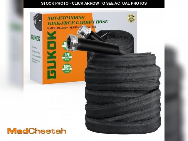 Lot 74-12115412 - GUKOK Non-Expanding Garden Hose, Lightweight, Ultra Flexible, Durable, Kink-Free Garden Hose, RV, Ma...