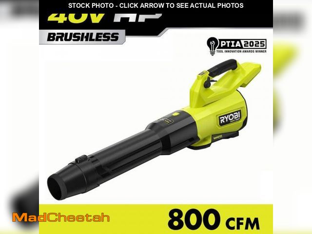 Lot 74-12390938 - RYOBI 40V HP Brushless Whisper Series 180 MPH 800 CFM Cordless Battery Leaf Blower (Tool Only) - UNU...