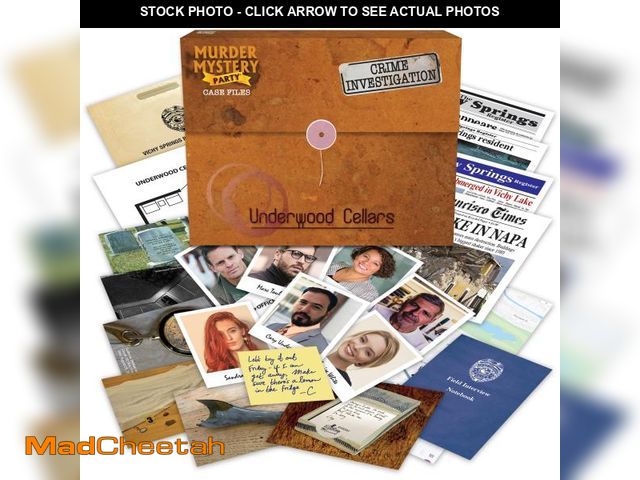 Lot 74-12118574 - Murder Mystery Party Underwood Cellars, Interactive Murder Mystery Case File Game for 1 or More Play...