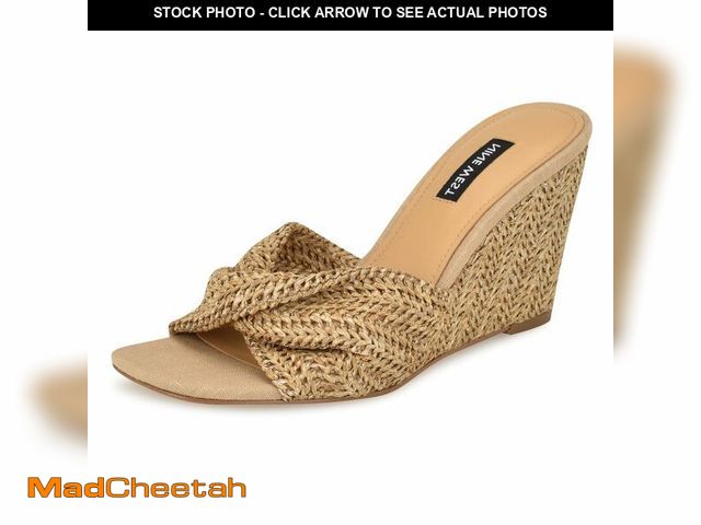 Lot 74-13327081 - Nine West Women's Nikhil2 Wedge Sandal, Natural 101, 8.5 - UNUSED