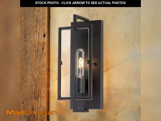 Lot 74-12804068 - Cordelia Lighting 13 in. 1-light Vintage Bronze Industrial indoor wall sconce with Cage Frame Detail...