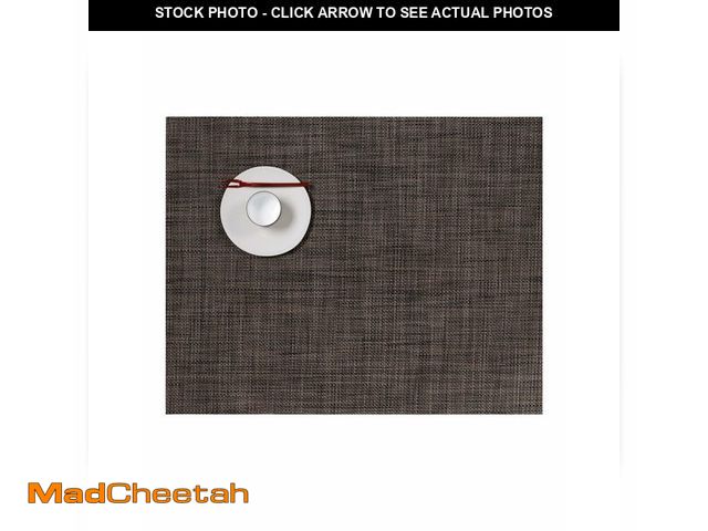 Lot 74-14207342 - Chilewich Mini Basketweave Placemats in Dark Walnut - Set of 4 - Easy Care Woven Tabletop Textiles -...