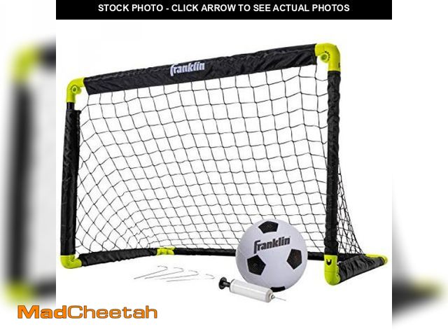 Lot 74-12399051 - Franklin Sports Kids Mini Soccer Goal Set - Backyard/Indoor Mini Net + Ball Set with Pump - Portable...