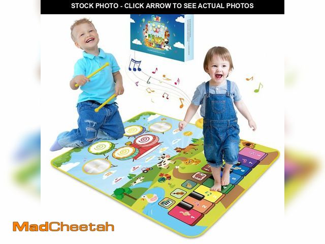 Lot 74-14380503 - FOKI Piano Mats, 3-in-1 Animal Musical Play Mat with Piano &amp; Drum for Montessori Sensory Early E...