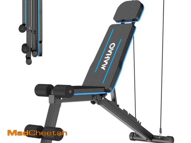 Lot 74-12152783 - MAHAO Adjustable Weight Bench for Home Gym, Workout Bench Incline Decline with Adjustable Headrest, ...