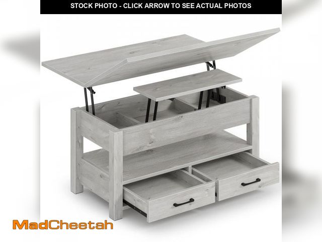 Lot 74-12159079 - Rolanstar Coffee Table Lift Top, Multi-Function Convertible Coffee Table with Drawers and Hidden Com...
