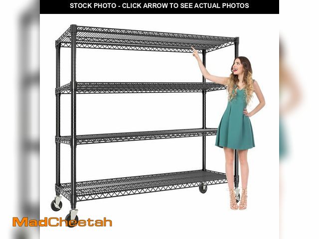 Lot 74-12693602 - (MISSING HARDWARE) EcoSummer 2640LBS Rolling Storage Shelves,Metal Garage Shelving Units with Wheels...