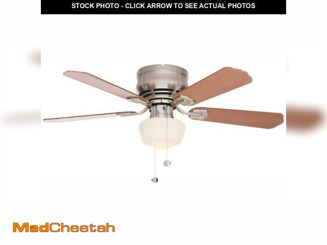 Lot 74-12804236 - Hampton Bay Middleton 42 in. LED Indoor Brushed Nickel Ceiling Fan with Light Kit - UNUSED