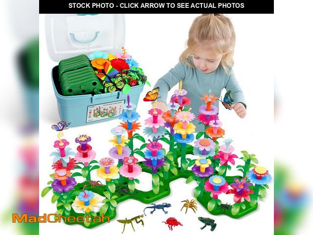 Lot 74-12600969 - Birthday Toys Gifts for 2 3 4 5 6 Years Old Toddler Girls Boys, 156 PCS Insect Flower Garden Buildin...