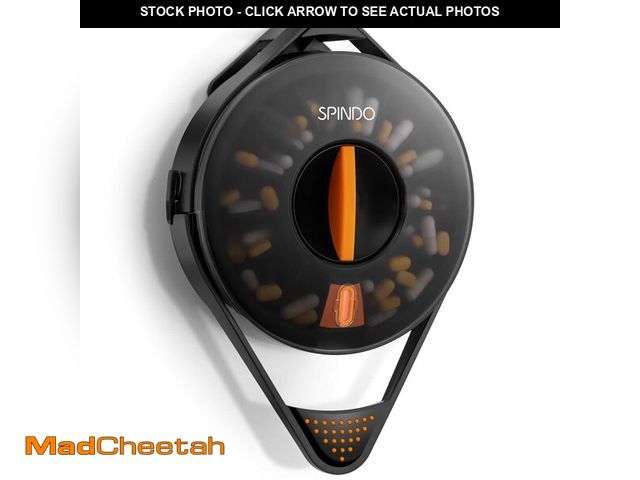 Lot 74-13625022 - Fullicon Weekly Pill Dispenser Organizer with 14 Large Compartments and Child-Proof Lock, Spindo Med...