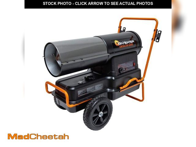 Lot 74-13039315 - (MISSING HARDWARE) Mr. Heater Contractor Series 140,000 BTU Black Forced Air Kerosene/Diesel Outdoor...