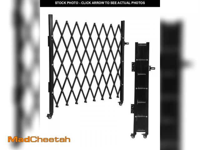 Lot 74-12493995 - (MISSING HARDWARE) Single Folding Security Gate, 85" H x 95" W Flexible Expanding Security Gate, Fol...