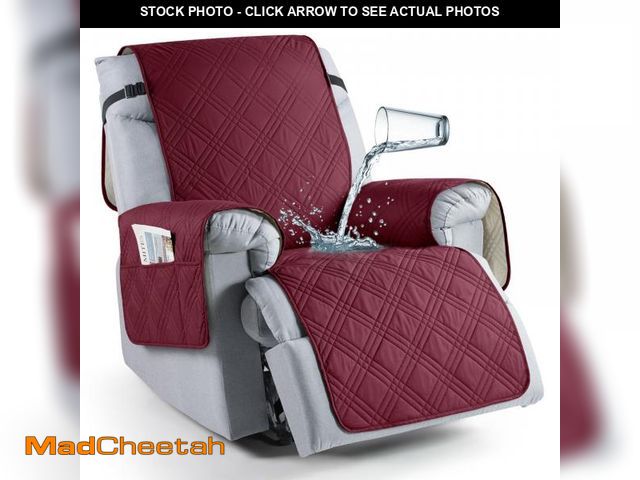 Lot 74-12313662 - TAOCOCO 100% Waterproof Recliner Chair Cover, Non Slip Recliner Covers for Recliner Chair with Pocke...
