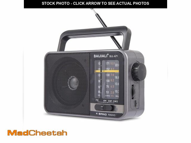 Lot 74-14212563 - Portable AM/FM Transistor Radio with Loud Speaker, Battery or USB Powered - Compact Emergency Radio ...