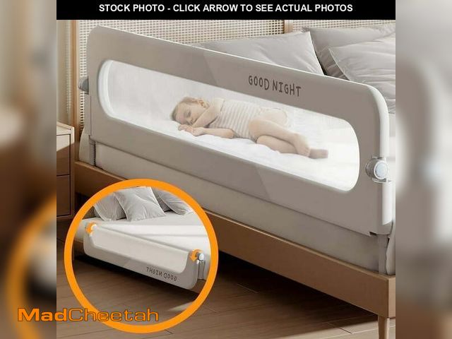 Lot 74-12667115 - vikua 69in Baby Safety Rails Height Adjustable Bed Guardrail for Toddlers Single Piece - UNUSED