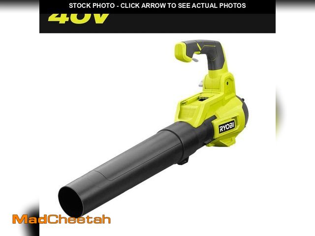 Lot 74-14293045 - RYOBI 40V 120 MPH 450 CFM Cordless Battery Variable-Speed Jet-Fan Leaf Blower (Tool-Only) - USED