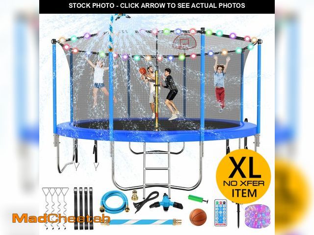 Lot 74-11939292 - Upgraded 16FT 15FT 14FT 12FT 10FT 8FT Trampoline Outdoor with Basketball Hoop and Net, Capacity for ...