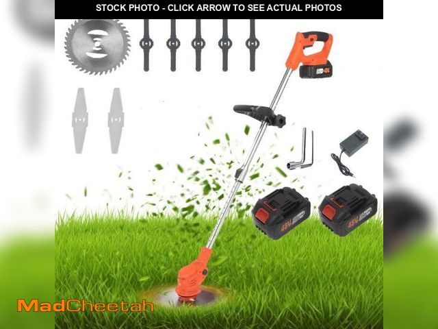 Lot 74-12515542 - Yuyongr Weed Wacker Cordless Weed Eater, 6000mAh Cordless String Trimmer with 3 Types Cutting Blade,...