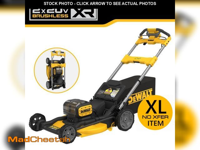 Lot 74-12799331 - (MISSING BATTERY) DEWALT 2x20V MAX 21 in. Cordless Battery Powered Self Propelled Lawn Mower Kit wit...