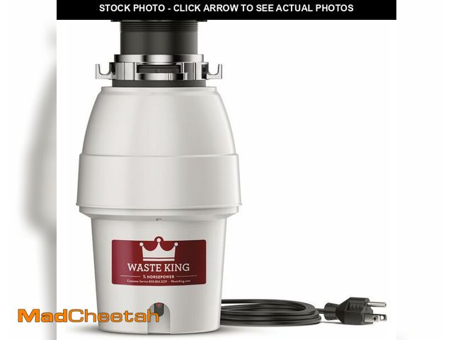 Lot 74-13794397 - Waste King Legend Series Continuous Feed Garbage Disposal for Kitchen Sink with Power Cord, L-2600 -...