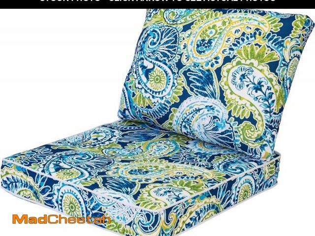 Lot 74-12540584 - JMKaixin Outdoor Seat/Back Deep Chair Cushion Set for Patio Furniture - Lounge Chair Cushions with Z...