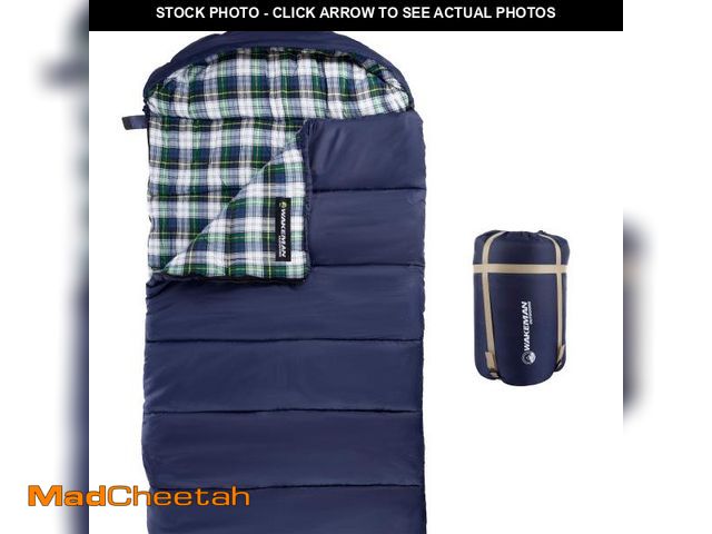 Lot 74-12312937 - Sleeping Bag - Lightweight Envelope-Style 32F Rated Outdoor Sleeping Bag with Hood and Carry Case fo...