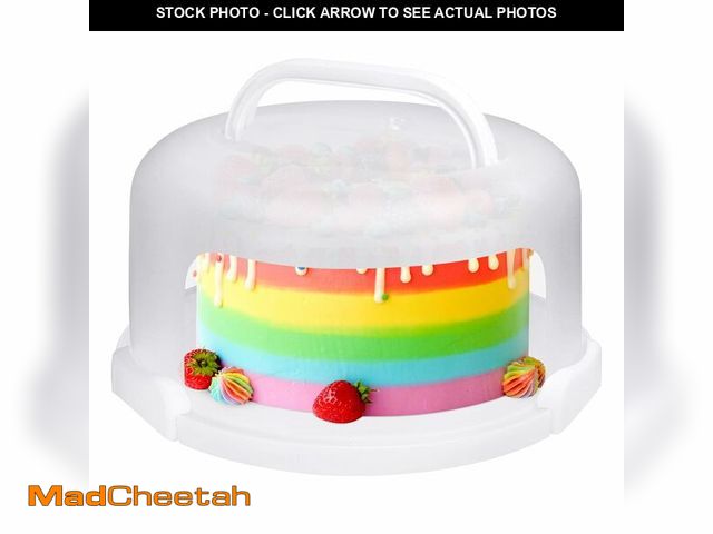 Lot 74-13629627 - RTUDOPUYT Cake Carrier with Lid and Handle, Fit 10Ã¢â¬â¢Ã¢â¬â¢ Cake Stand with Lid, Cake Transpo...