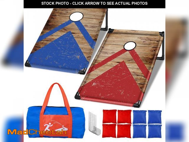 Lot 74-12051264 - NZQXJXZ Cornhole Boards Set with 8 Bean Bags - Portable 3x2 Ft, Corn Hole Toss Game for Adults, Kids...