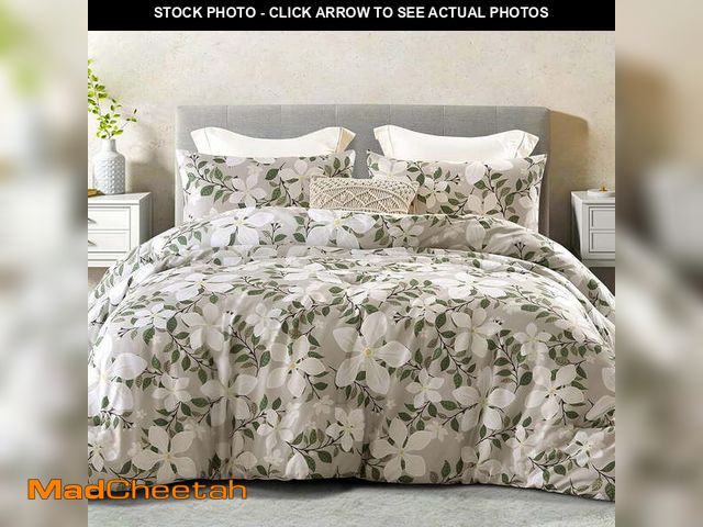 Lot 74-12668044 - Whale Flotilla 3-Piece King Comforter Set, Soft Reversible Bedding Comforter Sets, Floral Printed Do...