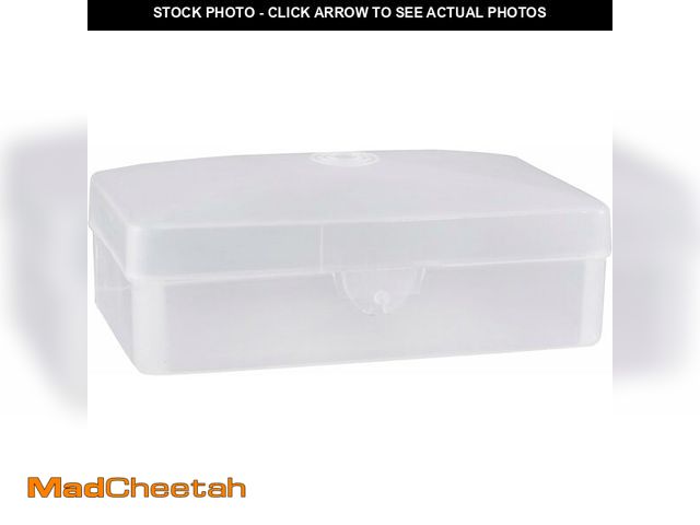 Lot 74-14581778 - Dukal SB01C Dawn Mist Translucent Plastic Soap Box 2 1/2" x 3.14", Pack of 100 - UNUSED
