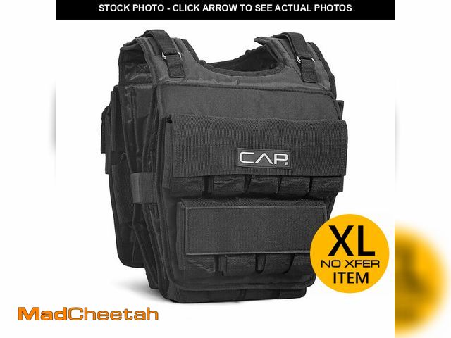 Lot 74-12688943 - CAP Barbell Adjustable Weighted Vest, 100 lb - USED