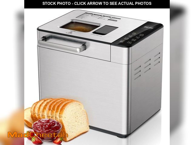 Lot 74-14254676 - SIMZLIFE 2 lb. Silver Bread Maker, with Fruit and Nut Dispenser - UNUSED